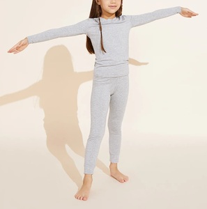 Pijama de tela modal con logotipo personalizado, pijama familiar supersuave, pijama de manga larga, 2 piezas, ropa de dormir a cuadros <span class=keywords><strong>para</strong></span> pareja y familia - Product Image 4