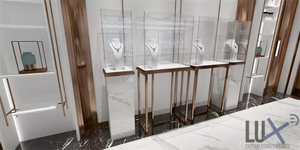 LUX Présentoir de bijoux en verre trempé de conception professionnelle personnalisée Magasin de détail - Product Image 2