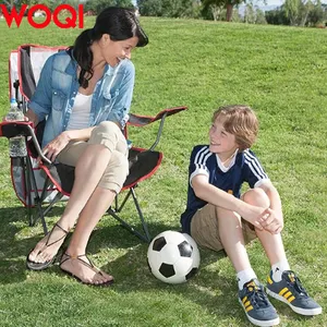 Cadeira de acampamento dobrável leve e resistente a UV com guarda-sol WOQI