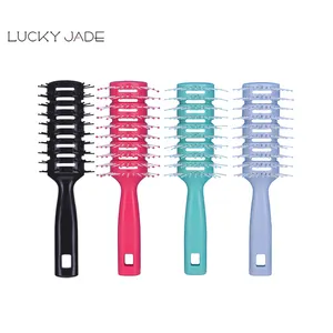 Manufacturer Durable ABS Material Handle Vent Hair Brush With 100% Nylon pins Free Sample