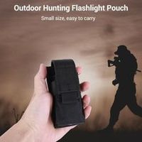 Accessoires de chasse, étui tactique pour lampe torche, sac à chargeur simple, étui pour lampe torche Molle avec étui pour couteau