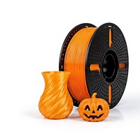 Filamen Printer 3D PLA Oranye 1.75mm Output Stabil Permukaan Halus untuk Pemodelan Dekorasi