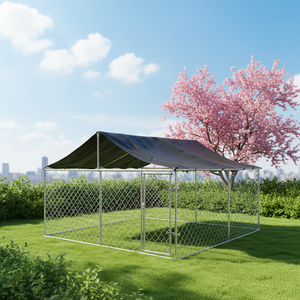 כלוב כלבים גדול במיוחד, מגולוון, עמיד בפני חלודה ומזג אוויר, במגוון גדלים, חזק ומתאים לשימוש חיצוני. - Product Image 1