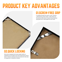 Clips de retenue à ressort finition argent de qualité supérieure, accessoires de fixation professionnels pour cadres photo sur mesure