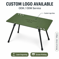 Table de pique-nique portable légère en aluminium pour le camping, la plage, les barbecues, la randonnée et les voyages, avec sac de transport