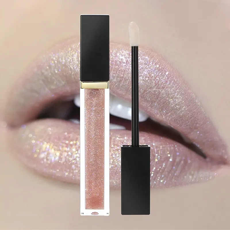 L410 Glitter lipgloss make your own lip gloss line holographic lip gloss high pigment