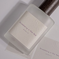 Feuille noire bouteille en verre Texture papier parfum étiquette marque personnelle feuille d'or étiquettes de bouteille en plastique pour cosmétique