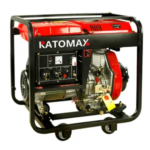 Katomax 反冲和电动启动静音发电机柴油 5.5 千伏安柴油发电机开放框架易于操作
