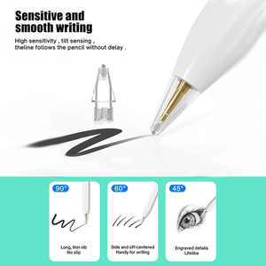 Pointe de remplacement pour stylet, pointes de crayon blanches, actives, capacitatives, en plastique, pour téléphones mobiles et tablettes, Pencil1, <span class=keywords><strong>Pencil2</strong></span> - Product Image 4