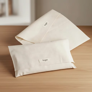 Eco-Friendly Custom Logo Printed Reusable Canvas Cotton Linen Folding <b>Drawstring</b> <b>Bag</b> Fashionable Dust Pouch Candle Soap - Product Image 1