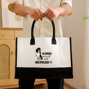 Schubs Mich Nicht Sonst <span class=keywords><strong>Sac</strong></span> fourre-tout Shepherd's Tote, <span class=keywords><strong>sac</strong></span> à bandoulière en toile pour chien <span class=keywords><strong>berger</strong></span> australien, cadeau amusant pour propriétaire de chien - Product Image 5