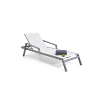 Hôtel minimaliste meubles de jardin piscine chaises longues imperméable extérieur Teslin maille aluminium Chaise longue