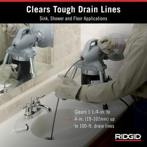 Ridgid Drain Cleaner Machine 1/6 Hp Motor Sectional For Drain Cleaning - Product Image 2
