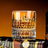 Verre à whisky de luxe haut de gamme pour bar à domicile, verre à liqueur gravé sans poignée ni couvercle, pour boire directement, design moderne