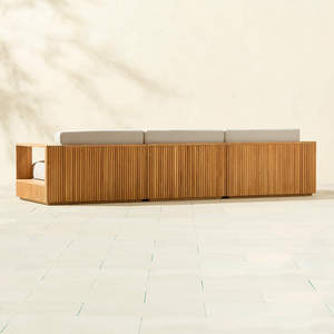 Chaise Lounge Ottoman Style Swimming Pool <strong>Summer</strong> Leisure Modular Teak <strong>Furniture</strong> Modern Patio Sofa Set - Product Image 3