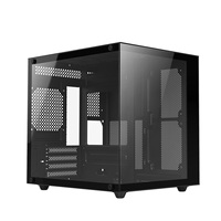 AntarcChill Mini Case Mid Tower Micro-ATX Gaming Computer Case Transparent Side Front Panel Cabinet Addressable RGB Fans