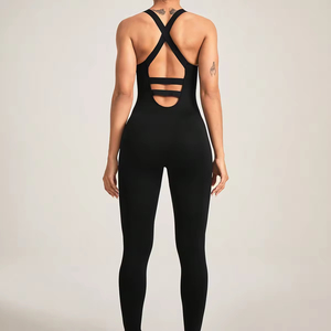 Completo di abbigliamento <span class=keywords><strong>sportivo</strong></span> da <span class=keywords><strong>donna</strong></span> tuta da ginnastica senza maniche per Yoga e Fitness per allenamento <span class=keywords><strong>sportivo</strong></span> da <span class=keywords><strong>donna</strong></span> - Product Image 4
