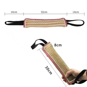 Kingtale Beißkissen Jute Beißwurst Robustes Hundespielzeug Beißarm Stock Trainingsausrüstung - Product Image 2