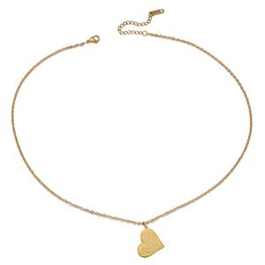 Colliers en acier inoxydable avec pendentif en forme de cœur et lettres arabes, bijoux religieux, islamique, musulman, luxe, vente en gros - Product Image 1