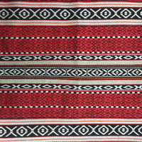 Tissu Jacquard Sadu 100 % Polyester Style Arabe à Caractéristiques Ethniques Modernes, Très Vendu, pour Textile de Meuble et Canapé