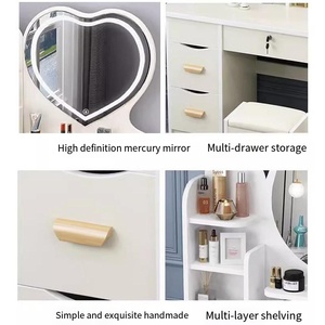 <span class=keywords><strong>Toeletta</strong></span> Moderna Bianca con Specchio Illuminato per <span class=keywords><strong>Trucco</strong></span>, Prodotta in Cina, per Camera da Letto Femminile - Product Image 4