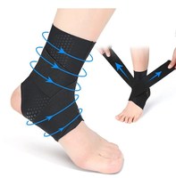 Attelle de cheville de sport, protège-cheville de football, sangle de compression en nylon, ceinture noire, bandage élastique, soutien de la cheville pour le sport et la gym
