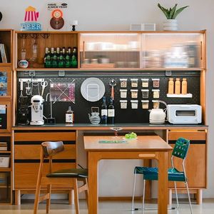 ตู้เก็บของไม้เนื้อแข็งพร้อมโต๊ะรับประทานอาหารสไตล์ญี่ปุ่นที่ทันสมัยเรียบง่ายเฟอร์นิเจอร์ห้องนั่งเล่นอเนกประสงค์ - Product Image 3