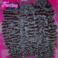 Cabello Virgen Ondulado Doble Trama Vietnamita Birmano Rizado, Extensiones de Cabello Humano Indio Virgen con Cutícula Alineada para Venta al por Mayor