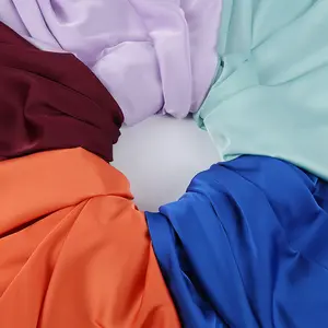 Đàn Hồi Satin Bắt Chước Mượt Polyester Đồng Bằng Quần Áo Ngủ Váy Vải