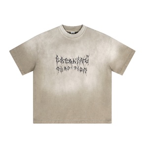 เสื้อยืดลายกราฟิกศาสนาแนววินเทจ สกรีนโลโก้ได้ สตรีทแวร์ ทรงโอเวอร์ไซส์ แขนสั้น ผ้าลินินหนา 260 กรัม พิมพ์ลายดิจิตอล - Product Image 6