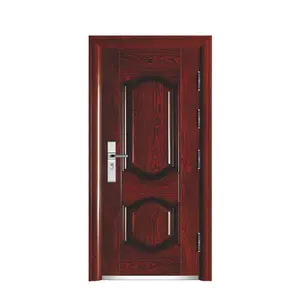 ประตูทางเข้าเหล็กกันเสียงประตูรักษาความปลอดภัยประตูทางเข้าหลักแบบรักษาความปลอดภัยเหล็กหรูหรา