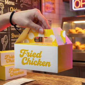 Boîte en papier personnalisée pour la vente en gros de plats à emporter : riz, poulet frit, nuggets, ailes, repas rapides - Product Image 4