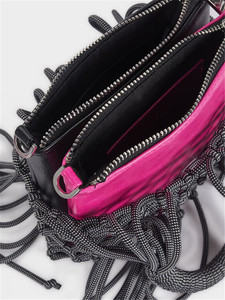 ZB239-Bolso de mano con cordón anudado <span class=keywords><strong>para</strong></span> mujer, <span class=keywords><strong>bolsa</strong></span> de mano de diseño a la moda, con rayas, venta al por mayor, 2023 - Product Image 5