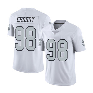 Maillots de football américain brodés et gaufrés Raiders 98 Crosby <span class=keywords><strong>2</strong></span> Jeanty en gros - Product Image 2