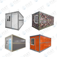 FLKT Maison conteneur modulaire pliable et empilable en acier préfabriqué pour hébergement mobile et dortoir