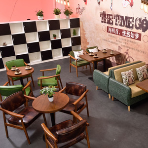 Juego de sillas de mesa de madera maciza de estilo moderno de gama alta nórdica para cafetería, restaurante, tienda de postres y bebidas, tienda de dulces, comedor informal - Product Image 4