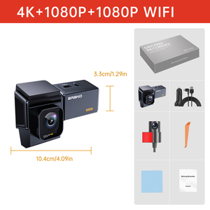 Bán Hàng Trực Tiếp Sản Xuất 4K 3 Chnanel 6G Ống Kính 4K Tầm Nhìn Ban Đêm Phía Trước Cabin Và Phía Sau <span class=keywords><strong>Video</strong></span> <span class=keywords><strong>Recorder</strong></span> Blackbox Auto DVR Dash Cam - Product Image 5