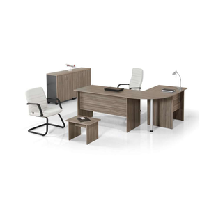 Hot Sale Sembol Eko L Shape Melamine Wood Modern Office <b>Desk</b> Set 160 cm for Wholesale Export - Product Image 1