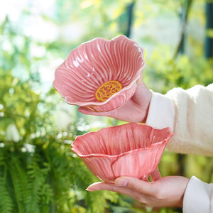 Juego de Platos de Porcelana con Diseño Floral en Relieve de Diseño Coreano Ecológico con Diseño Moderno Pintado a Mano para Fiestas, Cenas <span class=keywords><strong>y</strong></span> Vajilla - Product Image 3