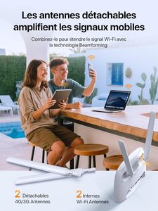 Ac1200 dual-band <span class=keywords><strong>Wifi</strong></span> <span class=keywords><strong>Router</strong></span> 4G LTE Sim 4g07 lều 2 ăng-ten bên ngoài có thể tháo rời LAN/WAN cổng không có cấu hình yêu cầu New CPE - Product Image 5