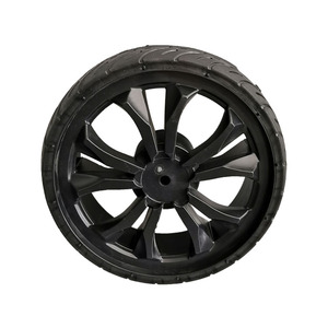 Neumático ancho de alta calidad, ruedas planas de poliuretano sin ruedas, 10x3 - Product Image 1