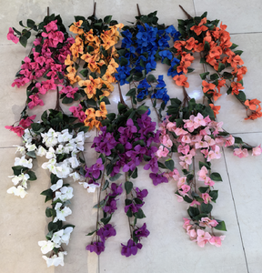 Faux bouganville fiori artificiali <span class=keywords><strong>piante</strong></span> per la decorazione di primavera all'aperto fiori di seta lungo trascinamento viti imballaggio personalizzato - Product Image 1