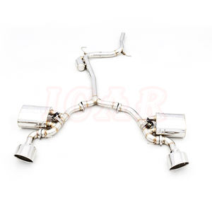 Tubos de <span class=keywords><strong>Escape</strong></span> para <span class=keywords><strong>Audi</strong></span> <span class=keywords><strong>A5</strong></span> B8 A3 2018, Acero Inoxidable de 1.5 mm, <span class=keywords><strong>2.0</strong></span> <span class=keywords><strong>Tfsi</strong></span>, Acabado Pulido Espejo, Rectos, con Cubierta, Garantía de 3 Años, ICar - Product Image 3