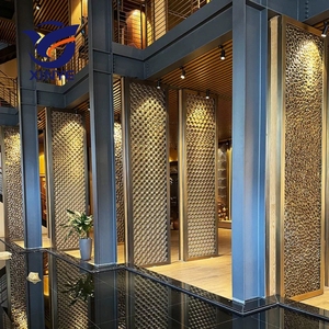 Écrans métalliques de cloisons de séparation imperméables en acier inoxydable autoportants personnalisés pour les séparateurs de salles de restaurant et de bureaux - Product Image 5
