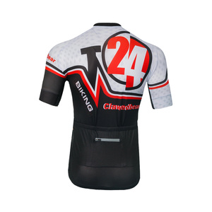 Maillot de cyclisme personnalisé avec impression par sublimation, unisexe, fermeture éclair intégrale, séchage rapide, respirant, pour route et VTT, manches courtes - Product Image 4