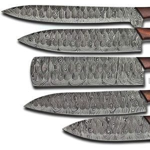 Ensemble de couteaux de chef en acier Damas avec manche élégant pour cuisine domestique, ensemble de couteaux de chef Damas professionnels de haute qualité faits à la main - Product Image 3