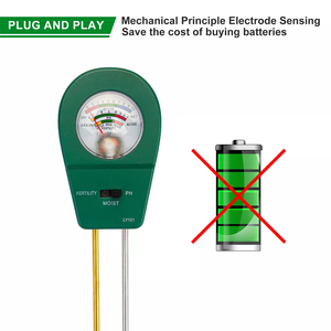 Probador de suelo Digital <span class=keywords><strong>3</strong></span> en <span class=keywords><strong>1</strong></span> para PH, fertilidad y humedad Medidor de suelo profesional para jardín, césped, granja, plantas de interior y exterior - Product Image 4