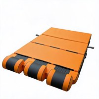 Siège triple pliable de type chariot pour camping-cars OLIVER ; banquette arrière réglable transformable en lit