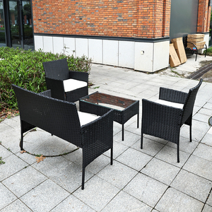 Promotion : Ensemble <span class=keywords><strong>de</strong></span> 4 canapés <span class=keywords><strong>de</strong></span> jardin confortables en rotin, mobilier <span class=keywords><strong>de</strong></span> <span class=keywords><strong>conversation</strong></span> pour <span class=keywords><strong>extérieur</strong></span>, jardin, patio, cour - Product Image 3