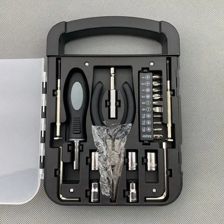 Electric Socket Screwdriver Home Hand Hardware Tool Box Kit Set